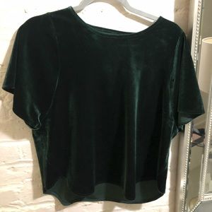 Madewell Velvet cropped blouse